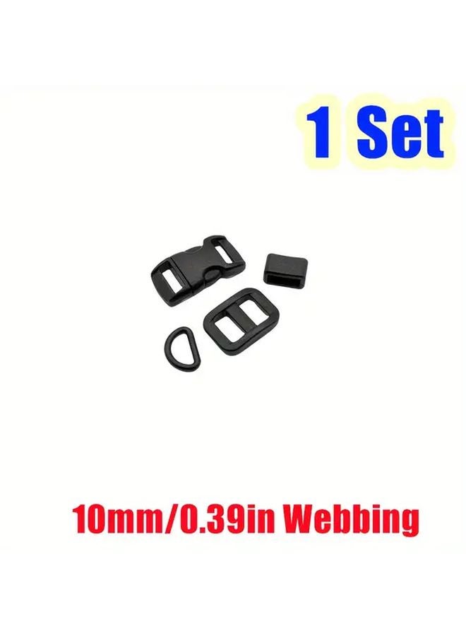 15mm Adjustable Plastic Slider D Rings Belt Loop Side Release Buckles for Paracord - Image 3